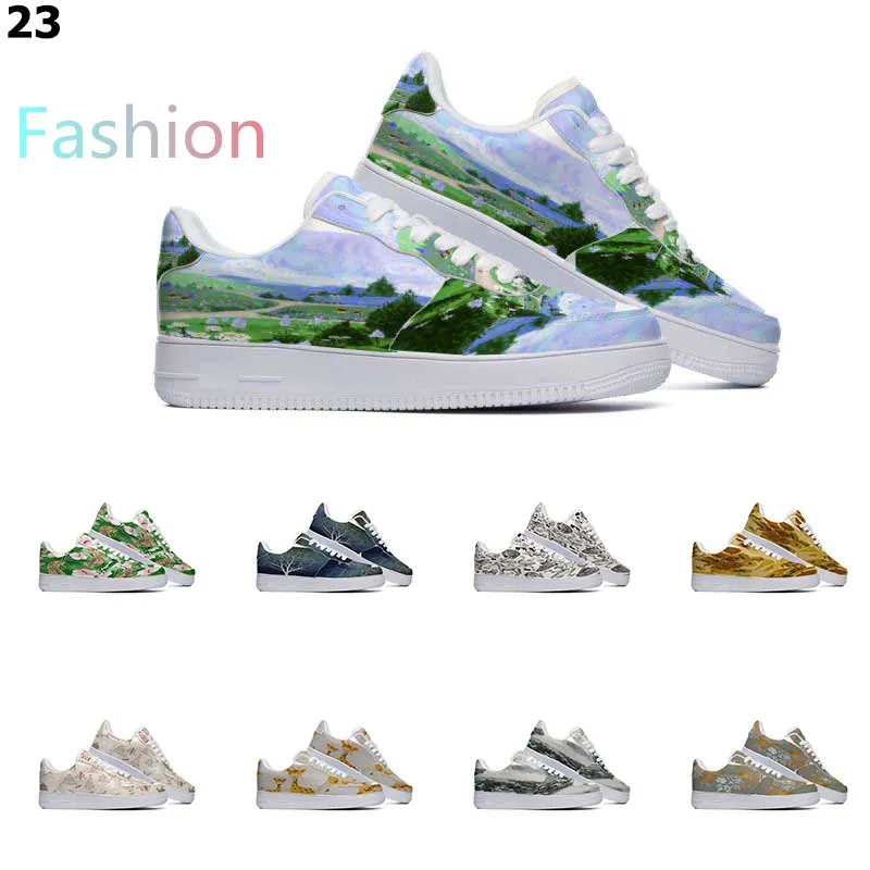 GAI Designer Custom Schoenen Loopschoen Mannen Vrouwen Handgeschilderde Anime Platte Heren Trainers Sport Sneaker Color23