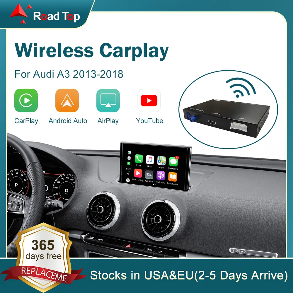 Wireless Apple CarPlay Android Auto Interface For Audi A3 2013