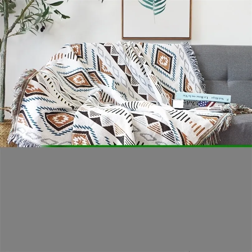 Blanket Plaid Knitted Nordic Sofa Towel Cover Full Striped Room Bedside for Home Decoration cobertor manta 221116