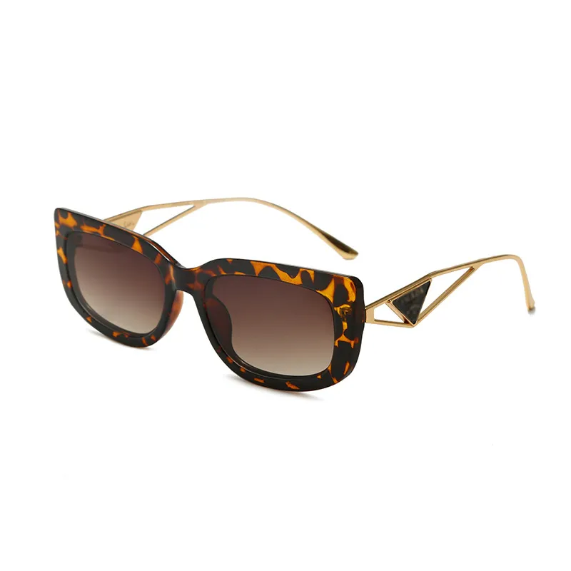 Męskie markowe okulary przeciwsłoneczne czarna ramka Lampart Głowa Rama Klasyczny prostokąt Kwadrat Luksusowe okulary przeciwsłoneczne z osłoną przeciwsłoneczną Moda plażowa Sporty samochodowe UV400