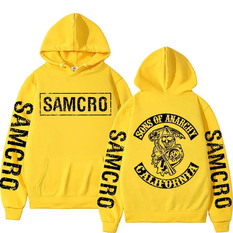 Wangcai01 メンズパーカースウェットサンズ・オブ・アナーキー SAMCRO