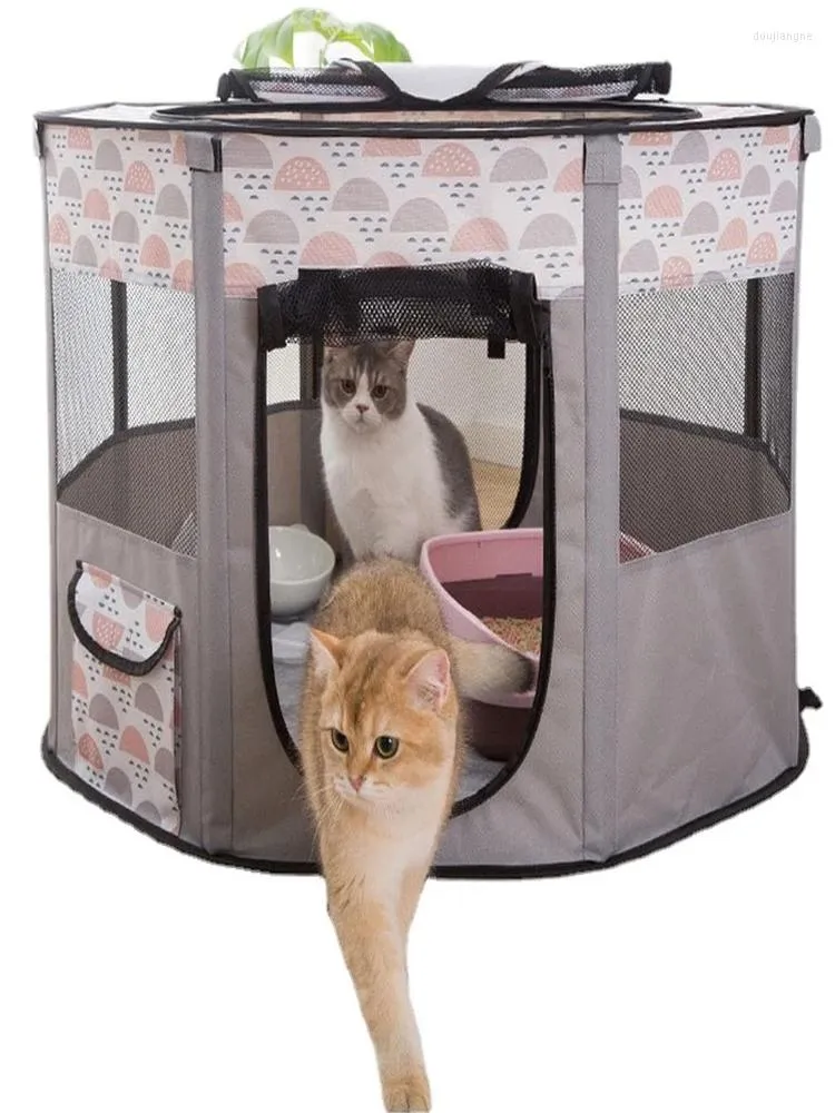 Porte-chats, Cage Portable pour animaux de compagnie, tente pliante pour chien et maison, salle de livraison, clôture circulaire facile à utiliser