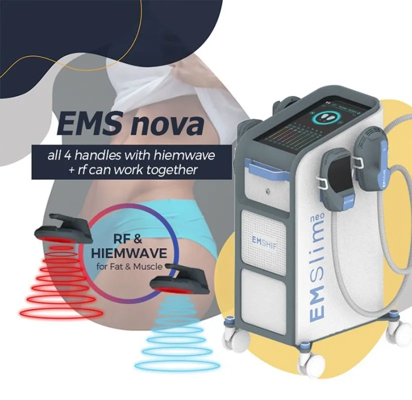 4 Handles EMS Muscle Stimulator Machine - Build Muscle, Burn Fat, Lift Buttocks 4 Handles EMS Muscle Stimulator Machine - Build Muscle, Burn Fat, Lift Buttocks