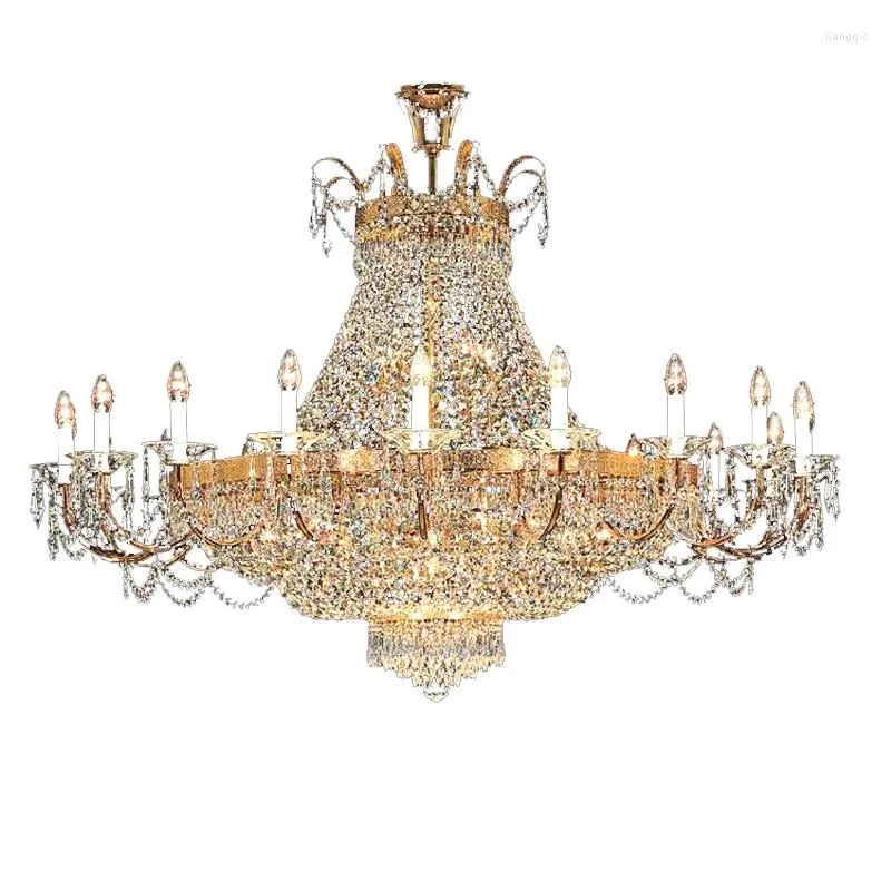 Chandeliers Large Chrome Gold Crystal Chandelier LightModern Lighting Hanging Light Fixtures Suspension LED Lustre