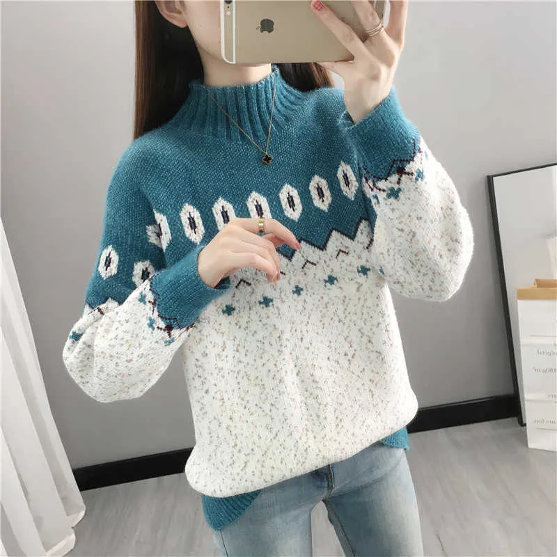 Women's Sweaters 20912 hall temporary shelves in about two and a half the earth make snow Neil turtleneck pullovers 1588 34 T221019