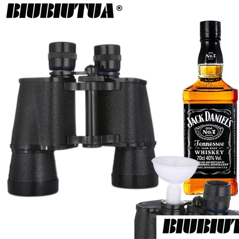 Kalça Şişeler Biubiutua Binocars Flask 16 Oz Seyahat Kalça Taşınabilir Açık Su Şişesi Viski Pot T200111 Damla Teslimat Ev Bahçesi Kitc DH04F