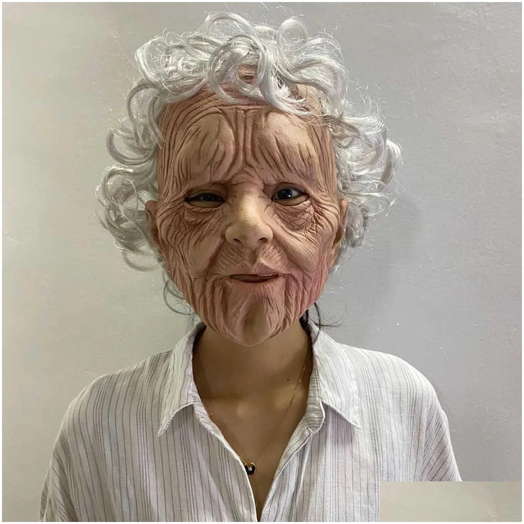 13 types scary full head latex halloween horror funny cosplay party old man helmet real mask 916 200929