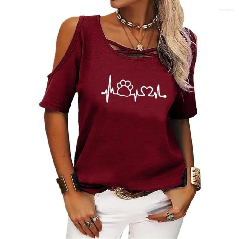 Женские футболки для собак короткие рукава от плеча с печать