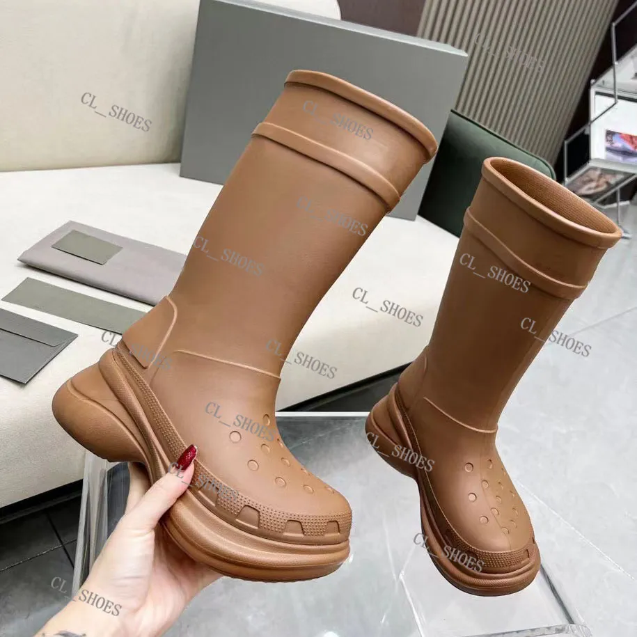 Rainproof Leather Rain Boots For Men And Women Waterproof Ankle Slip On