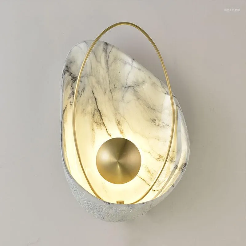 Wall Lamp Shell Shape Led Light Lighting Modern Creative TV Background Bedside Foyer Sconce Special Nordic Home Deco