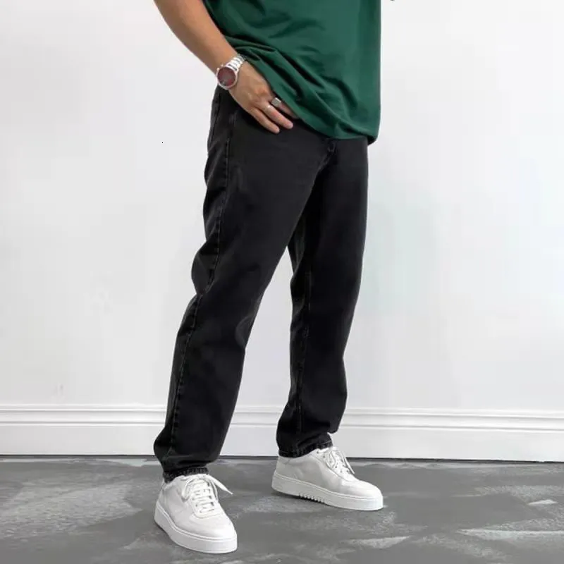 Jeans para hombres Baggy para hombres Marcas Pantalones anchos rectos con  bolsillos laterales Ropa Pantalones de jogging negros Hombre Hip Hop Hombre