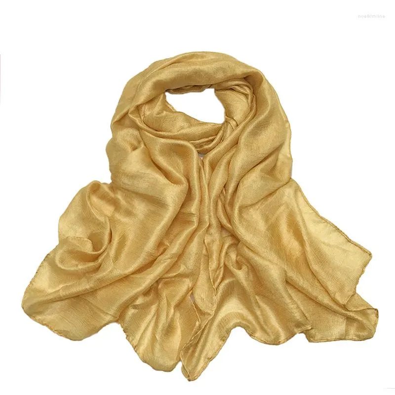 Scarves Fashion Silky Wrap Plain Muslim Hijab Headscarf Turban Women Maxi Headband Summer Sunscreen Long Shawl Soft Foulard