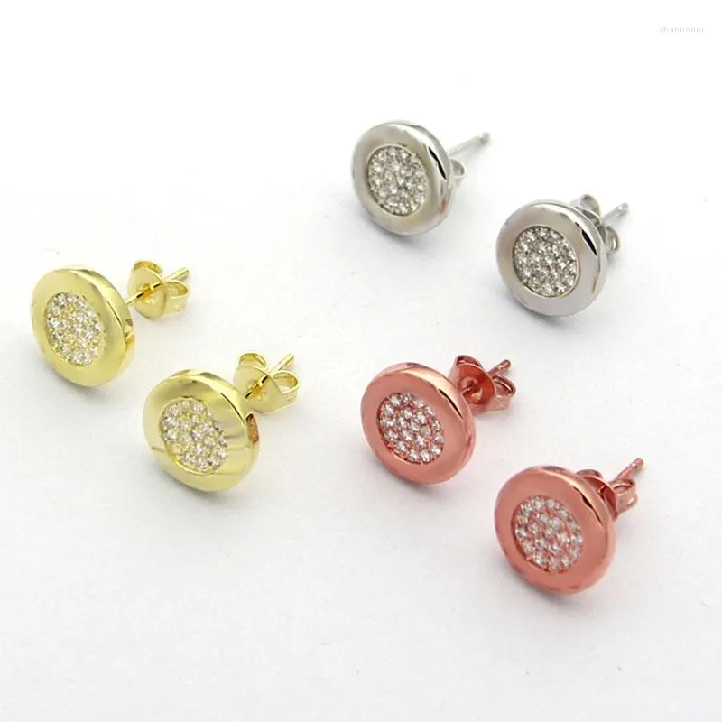 Stud Earrings Fashion Charm Jewelry Woman 2022 Mini Zircon Stainless Steel Korea Gift Wholesale Simple