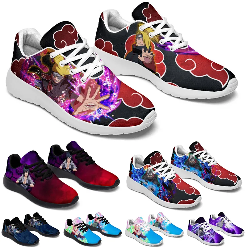 Tasarımcı Gümrük Ayakkabı Diy Anime Eğitmenleri Erkek Kadın Erkek Kızlar Spor ayakkabıları Özelleştirilmiş Koşu Ayakkabıları Jogging Yürüyüş Ayakkabı US5.5-11 SICAK
