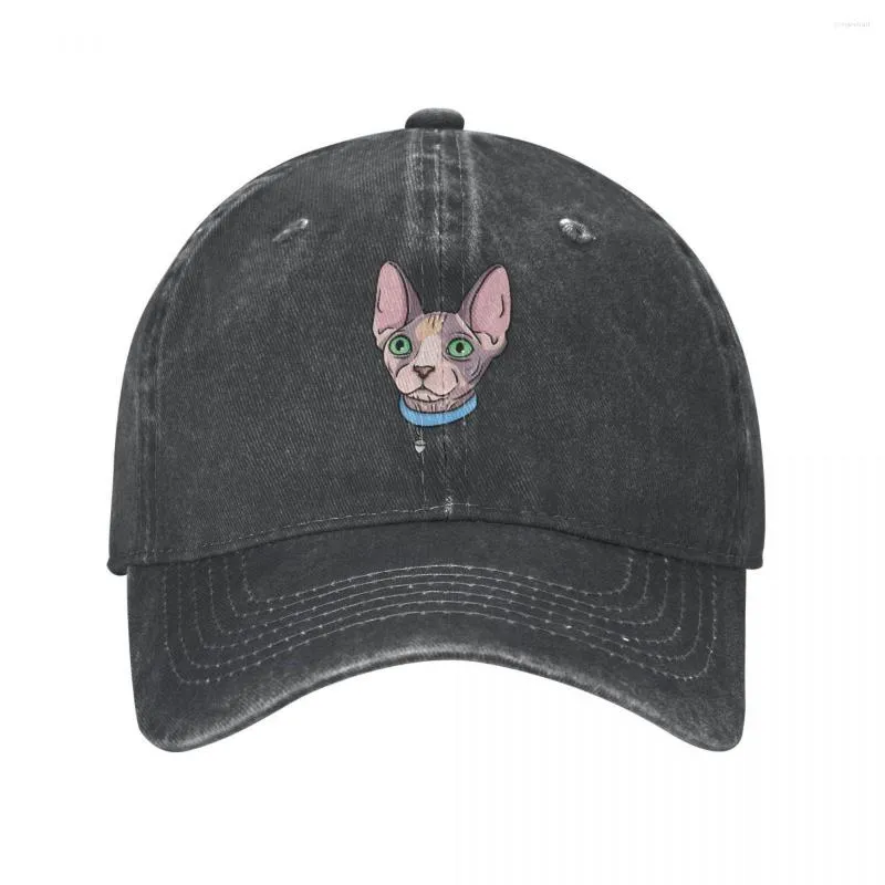 Bolheta Bolsa Sphynx Baseball Cap de cowboy Hat atingiu o chapéu de bebop homens e mulheres