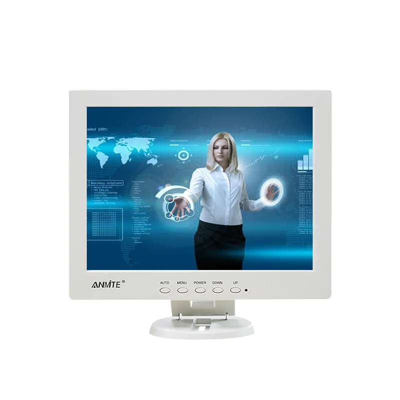 Anmite 12 Lcd Touch Screen Led Monitor Pc Resistive 1024 X 768 VGA