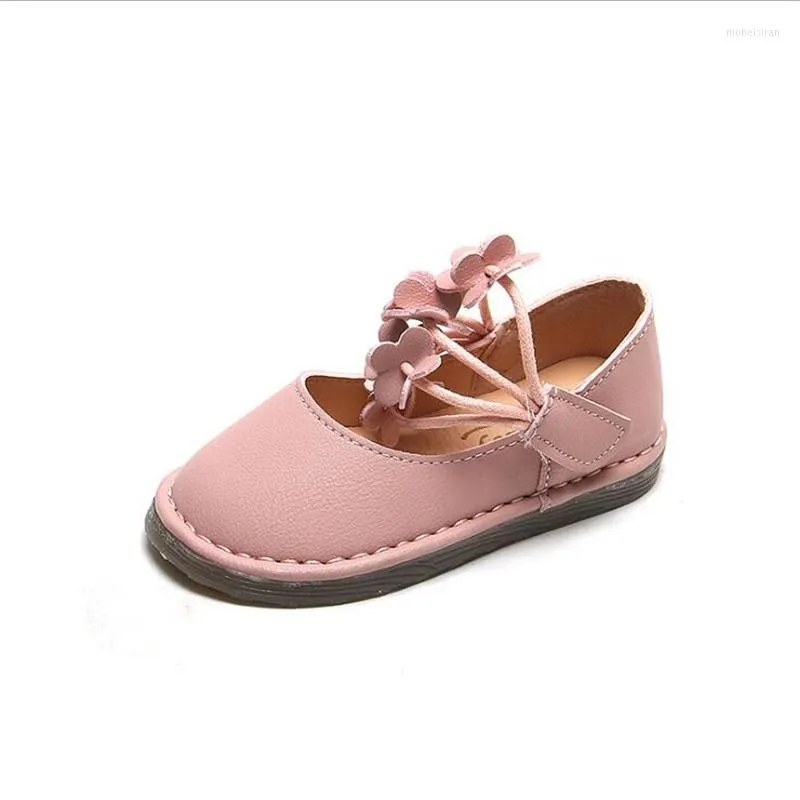 Zapatos planos Joycutebaby2022 Niños Cuero Flor Bebé Moda Casual Niñas Princesa de suela suave