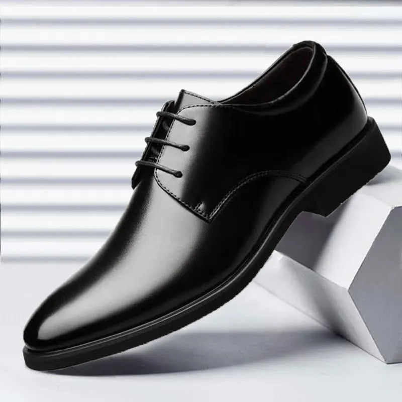 Dress Shoes Large Size Business Formal Youth Casual Korean Version Trend British Men's Leather Shoes 38-48