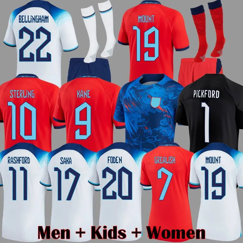 2022 Soccer Jerseys SAKA FODEN BELLINGHAM RASHFORD 2023 ENGLAND KANE STERLING GREALISH National