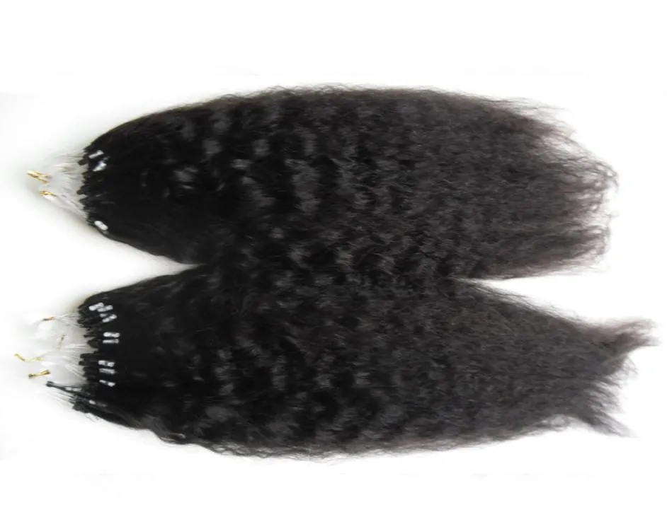 200G Yaki Loop Micro Ring Hair 1GS 100GPACK 100 Cabelo humano Micro -contas reta Links Remy Hair Extensions 1803396157315