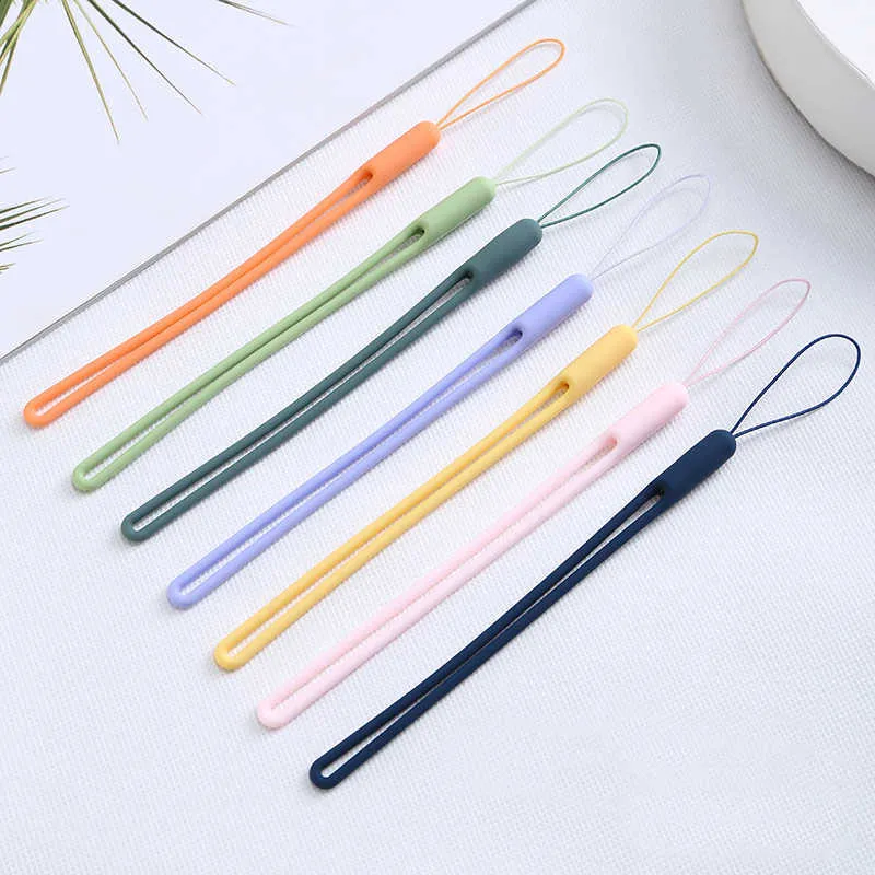 1PC Cell Phone Straps Charms Wrist Hand Lanyard Silicone for Mobile Camera Keys Cord Chain Cute Keychain Keycord Hanging Rope