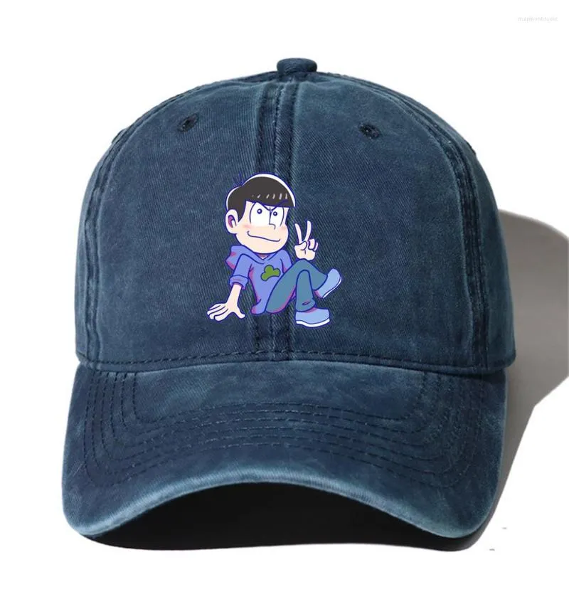 Boinas adolescentes jeans de beisebol masculino homem cowboy osso verão outono hip hop para anime Osomatsu San Cartoon Hats