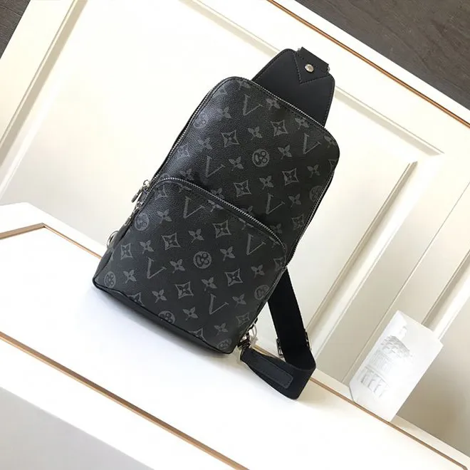 100 ٪ من الجلد الأصلي 5 ألوان Luxurys Designer Avenue الكتف أكياس Men Zipper Crossbody Bag Fashion Leather Travel Travel Outdoor Packs