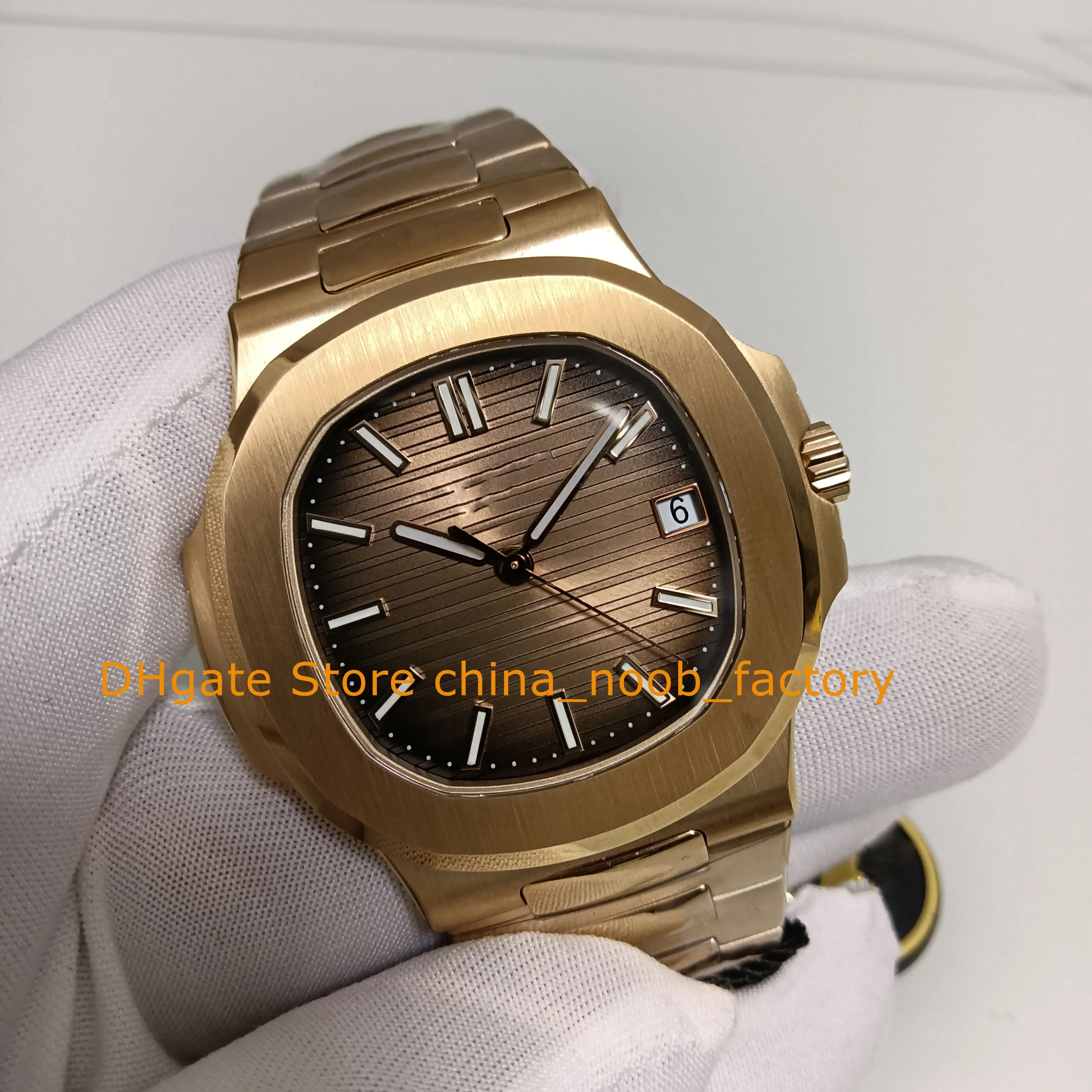 Мужские 18K Rose Gold Watch 3K Фабрика Cal.324 Движение мужской коричневый циферблат 5711/1R 40 -мм сапфировый стеклянный браслет Механический 3KF Super Version Automatic Watches