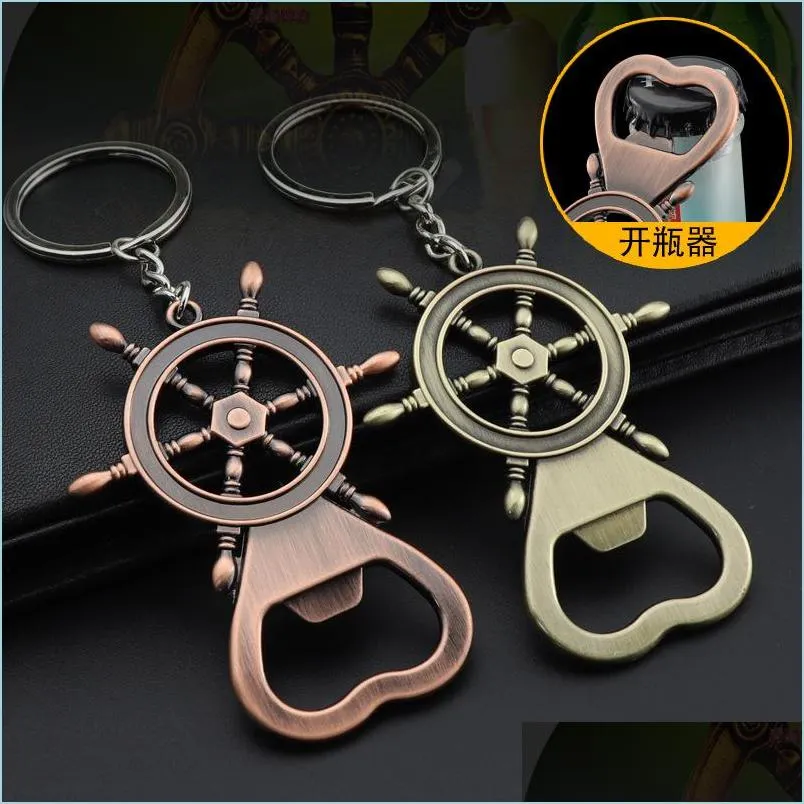 Tecla anéis RETRO VELHA REDER BRANCHEDOR DE BRANGEIRA TENAS RINGS METAL Bronze Color Summer Beer Beer Keychain Kitchen Bar Ferramentas de mão Drop D Dhicg