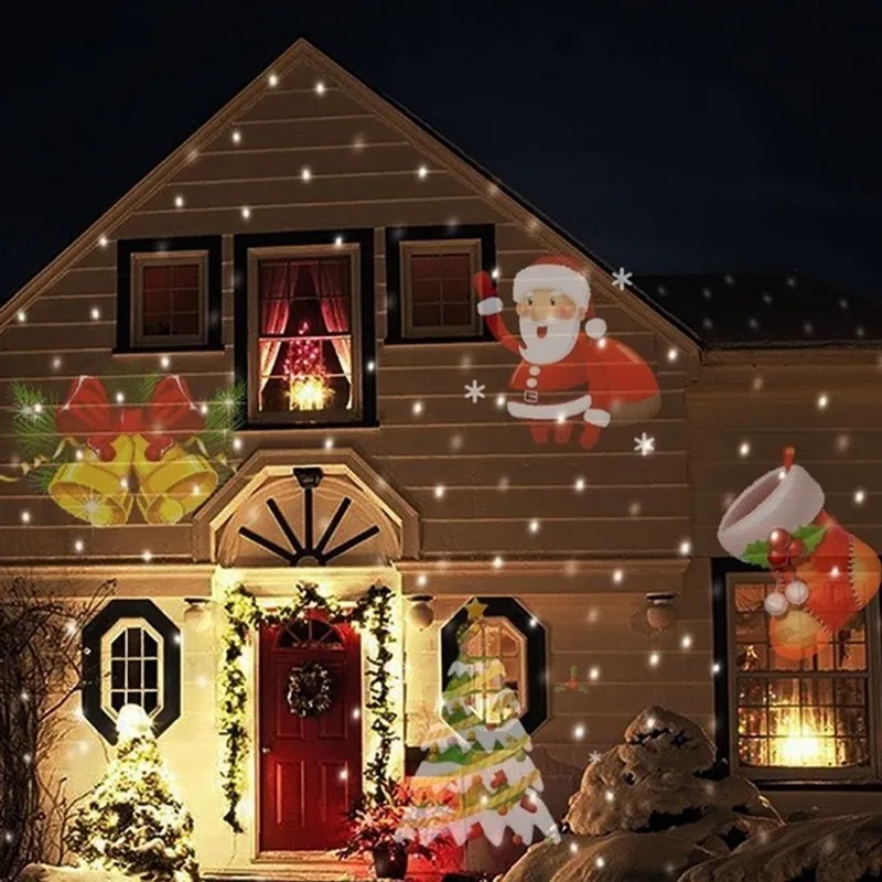 Spetebo Set 5 Luci Da Giardino A LED Fiocchi Di Neve - Bianco Freddo Con Timer - Altezza 21 Cm - Batteria
