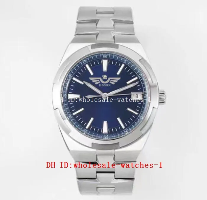 4 Style Mode Hommes Montre BRAND NEW 41MM 4500V 4500V / 110A-B128 Cadran Bleu Mécanique Transparent Automatique Saphir Cristal Montres Pour Hommes