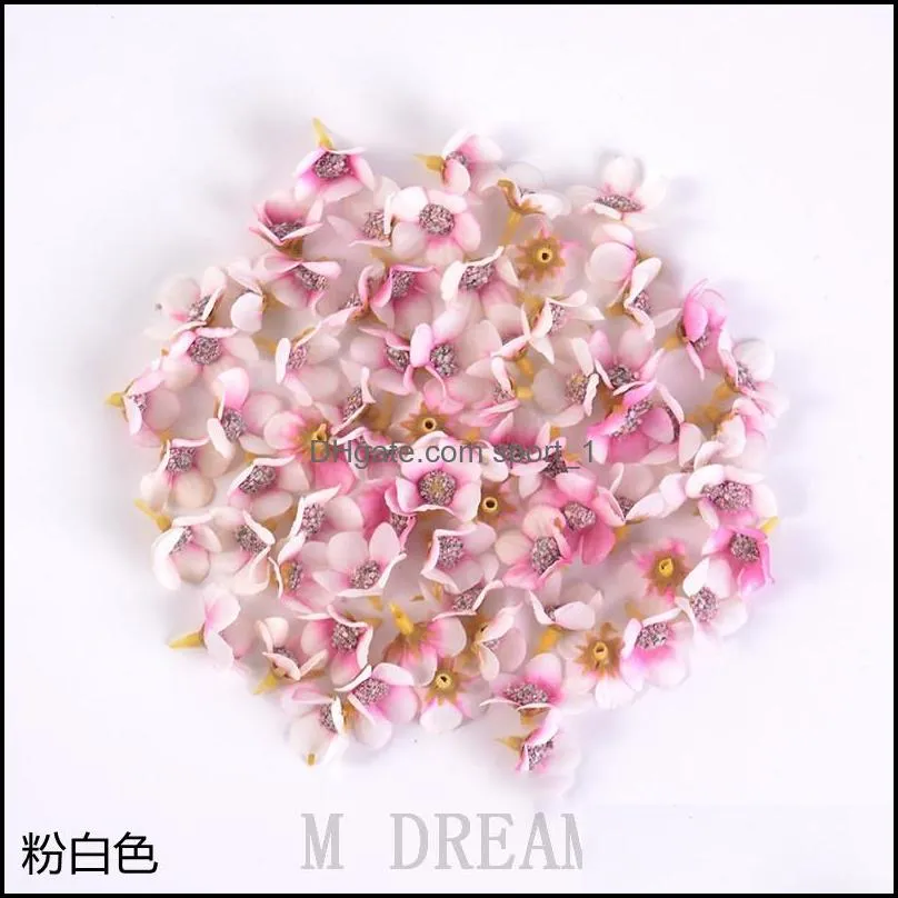 Couronnes De Fleurs Décoratives 2Cm Têtes De Fleurs De Marguerite Mini Fleurs Artificielles En Soie Pour Guirlande Scrapbooking Décoration De Mariage À La Maison M D Dhefv