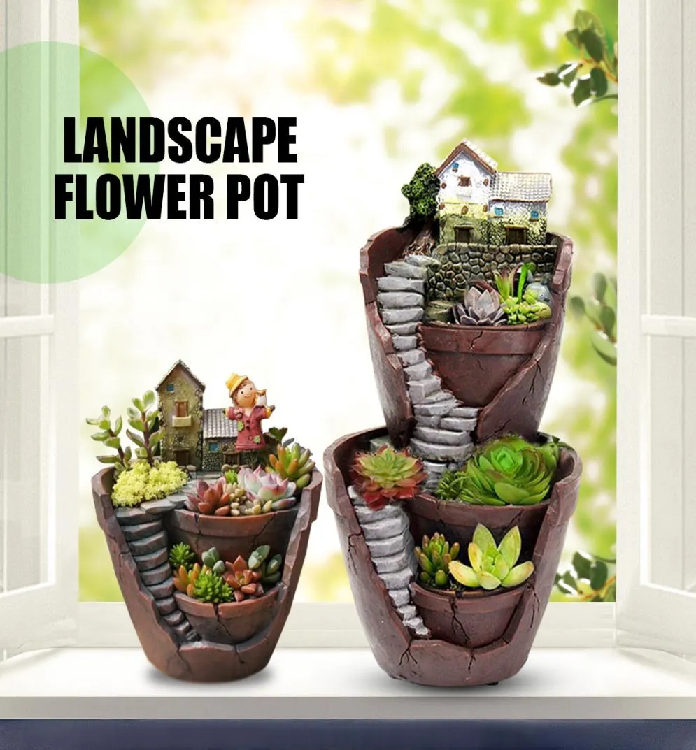 Sky Garden Micro Micro Flower Pott Planter Bonsai Plants Plants Garden Pots for Office Home Decoration Harkents Y200