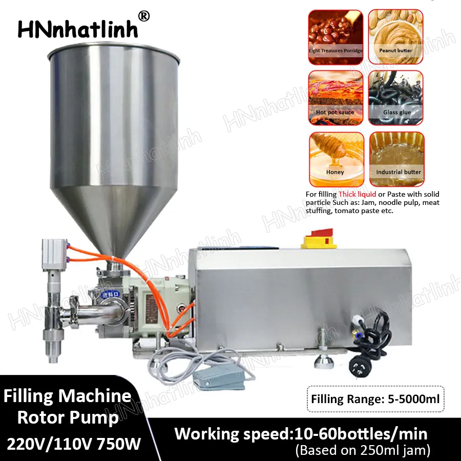 GTX900 Semi-Automatic Rotor Pump Filling Machine Gel Lime