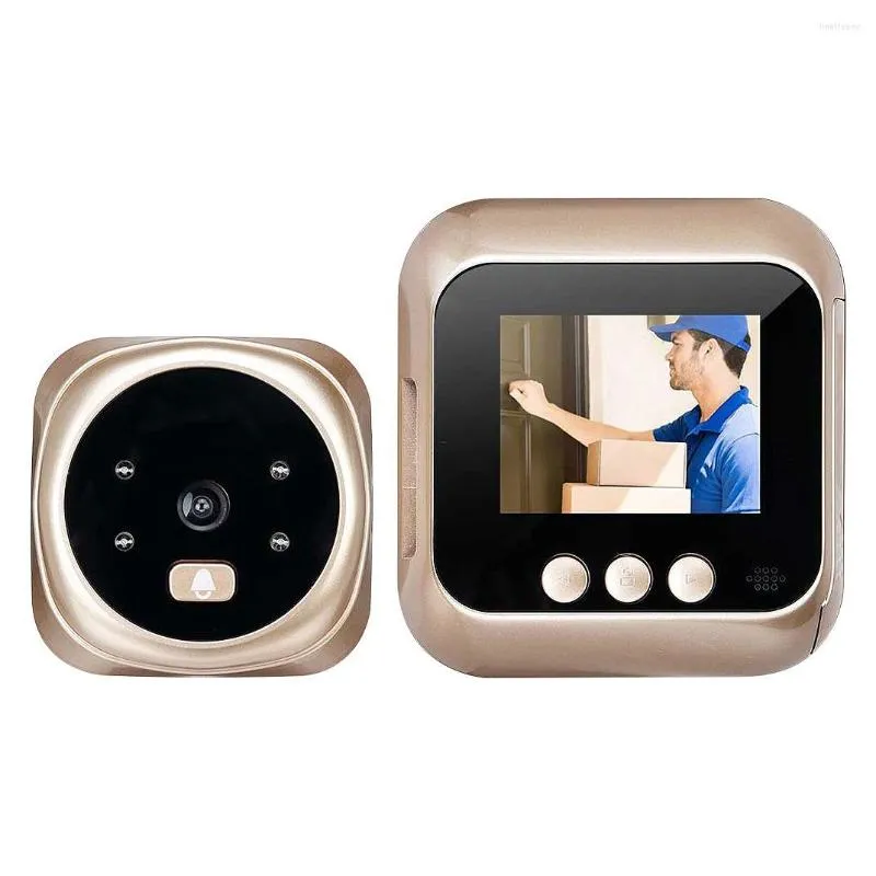 Камера дверного звонка 1080p Home Smart Security Door Door Geephole с 2,4-дюймовым экраном экрана высокой четкости