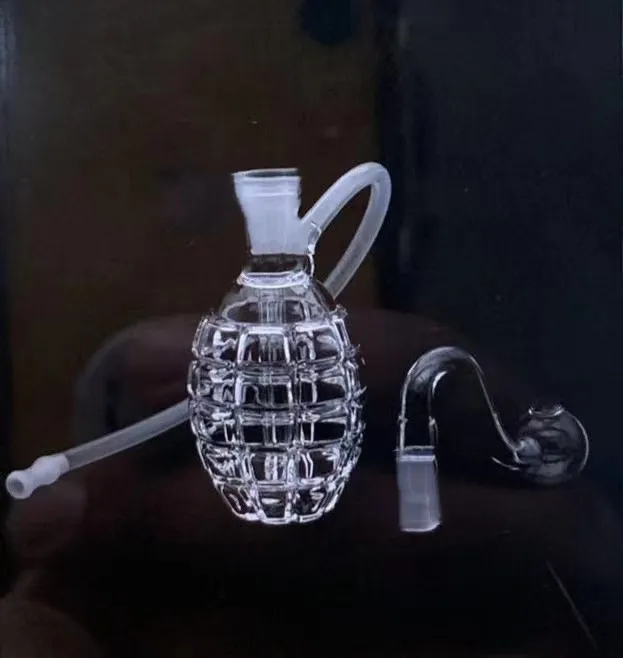 Bong di vetro bottiglia di granata set di utensili manuali gorgogliatore bruciatore a nafta tubo dell'acqua inebriante Dab Rigs grande bong Becher Shisha narghilè