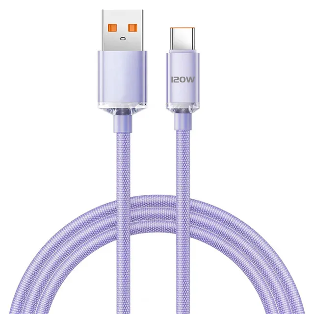 Cavo dati di ricarica super veloce USB-A tipo C da 120 W 6A Cavo dati di ricarica super veloce USB-A tipo C da 120 W 6A
