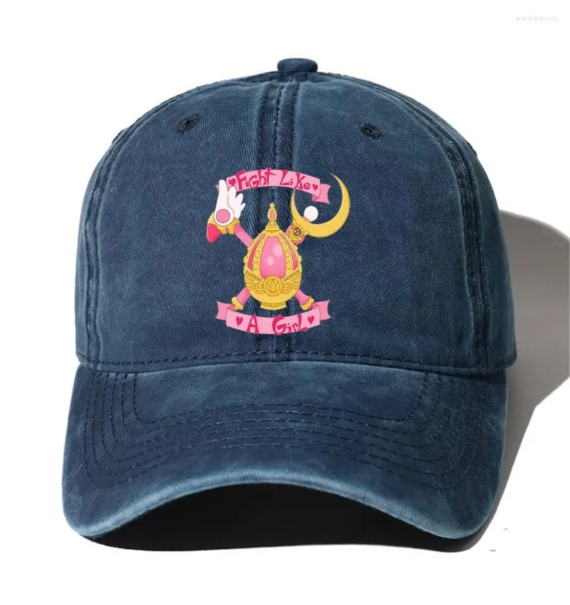 Bérets adolescents Denim casquette de Baseball hommes femmes Cowboy os été automne Hip Hop pour Anime Cardcaptor Sakura dessin animé chapeaux