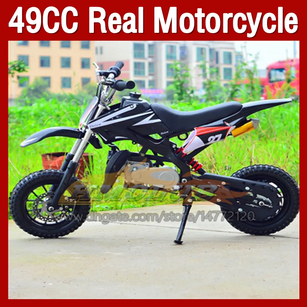 2-Stroke 49CC ATV off-road Superbike Race Gasoline Scooter Small Moto Bikes Racing Mini Motorcycle Adult Children Two wheel Sports Dirt Bike Boy Girl Birthday Gifts