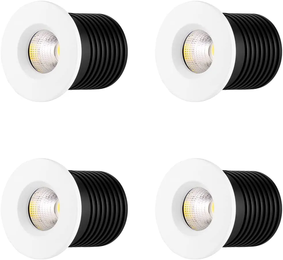 오목한 LED 다운 라이트 5 W 천장 옷장 및 캐비닛 조명 아래에있는 저전압 고정물 시원한 흰색 축축한 위치