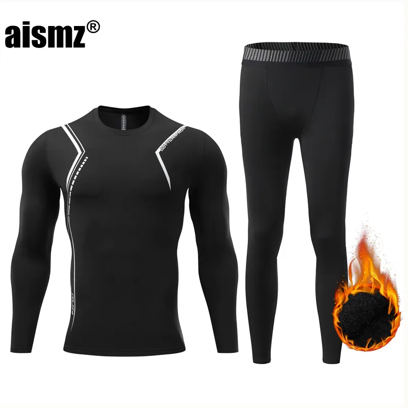 Sous-vêtements thermiques pour hommes Aismz hiver hommes bébé garçon chaud Undrewear ensemble polaire compression séchage rapide seconde peau longs Johns 221117