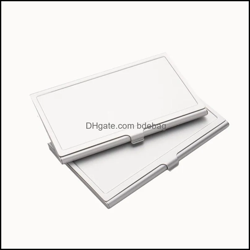 Sublimazione in acciaio inossidabile Party Sublimation Blank Cards Cards Position Rec Name Name Box Modello Stampabile Case di biglietti da visita GIF DHBLQ