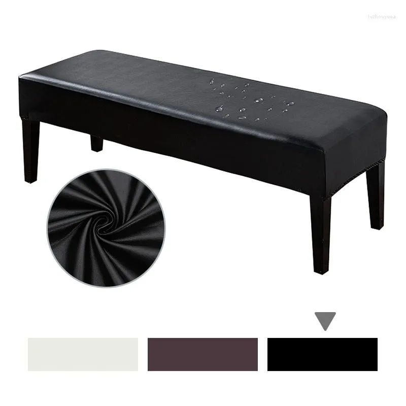 Stol t￤cker vattent￤t b￤nkskydd elastisk l￥ng piano faux l￤derpall slipcover f￶r sovrum vardagsrumskor s￤te fodral