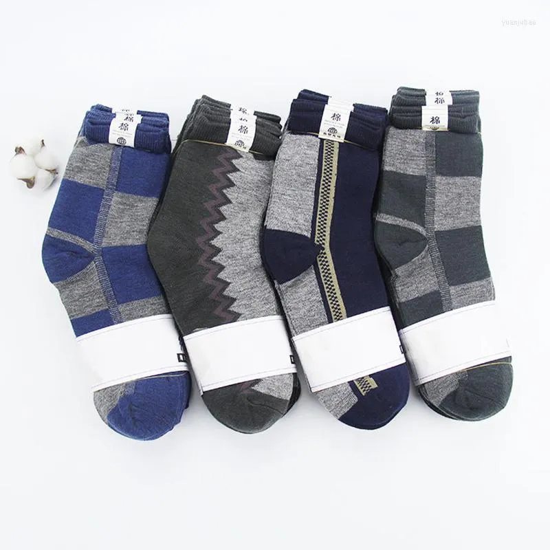 Men's Socks 10 Pieces 5 Pairs Spring Autumn Classic Business Brand Men's High Quality Cotton Casual Meias EU 38-44