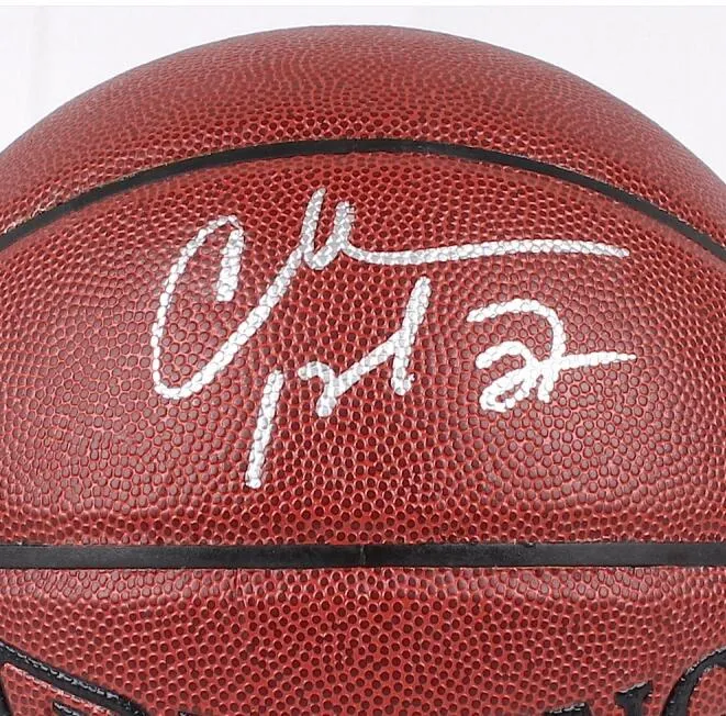 Ballon de basket-ball à collectionner Ewing Johnson Garnett Morant Barkley dédicacé signé signature autographe intérieur/extérieur collection sprots