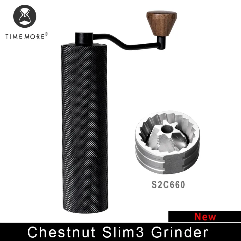 Macinacaffè manuali TIMEMORE Store Slim3 Plus Up Grinder Mini Burr Steel Core Invia spazzola per la pulizia per la cucina 221118