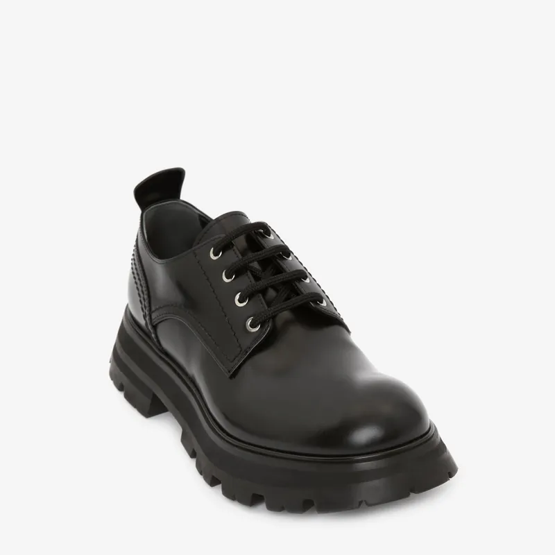 Chaussures habillées Wander Bottes à lacets en cuir de bovin brillant noir spazzolato