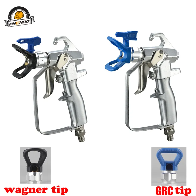 Spray Guns Phendo Airless Pintura Pulverador de Tintura Contratante GRC 2-Finger 3600psi 24,8mp Dica 517 Dicas Guarda e 287033 Filtros 221118