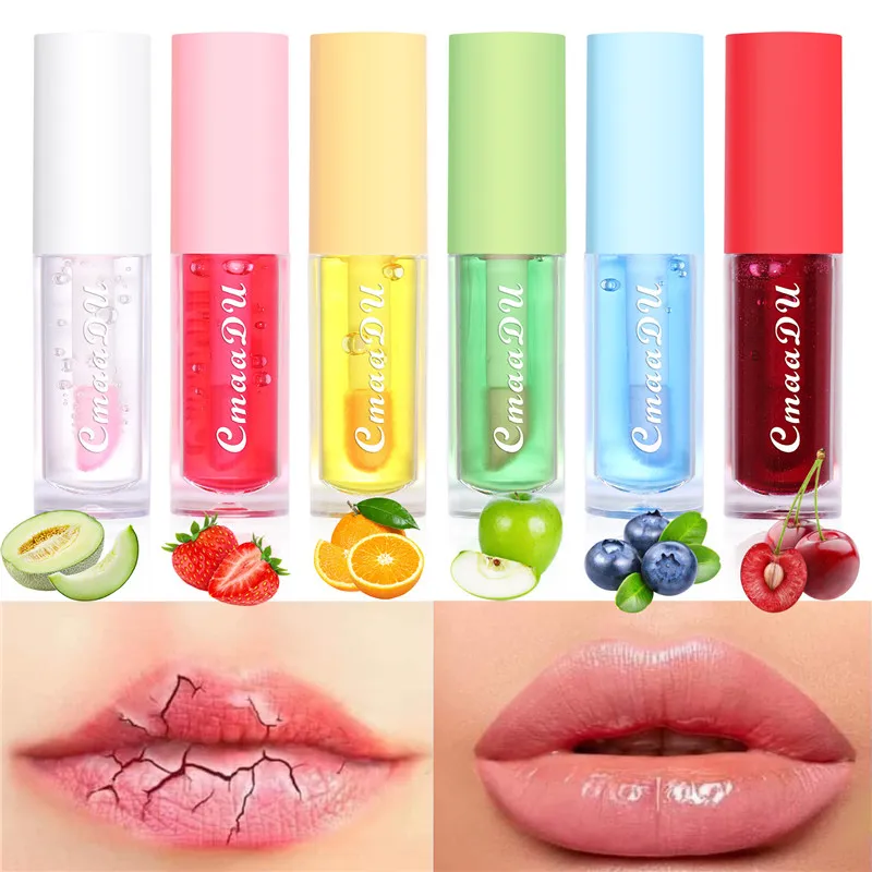 Fruit couleur changeante brillant à lèvres dodu clair huile pour les lèvres baume hydratant liquide rouge à lèvres étanche hydratant miroir brillant à lèvres