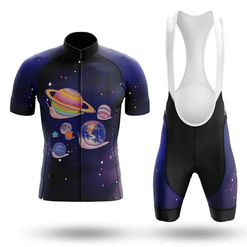 Planet of Snails Cycling Pro Team Jersey Set 2024 NOUVEAU SUMBRE DES VOCTAIRES DE BICYLE SEC MAILLOT ROPA CICLISMO MTB CYCLING HOMM